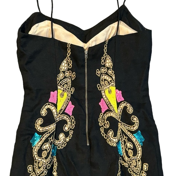 Tracy Reese Anthropologie Embroidered Emele Dress Size 2 Sequin Eyelet - Picture 6 of 8